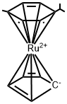 CYCLOPENTADIENYL(P-CYMENE)RUTHENIUM (II) HEXAFLUOROPHOSPHATE 结构式