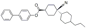 反-4-(4-丙基环己基)-1-环己烷甲酸-4-氰基-4'-联二苯基酯 结构式