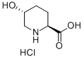 (2S,5R)-5-羟基-2-哌啶甲酸盐酸盐 结构式