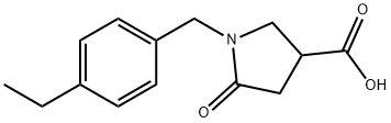 1-(4-乙基苄基)-5-氧代吡咯烷-3-羧酸 结构式