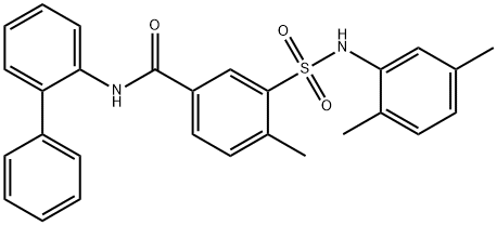 N-(biphenyl-2-yl)-3-(N-(2,5-diMethylphenyl)sulfaMoyl)-4-MethylbenzaMide 结构式