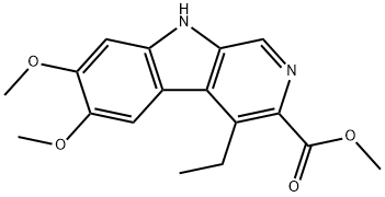 6,7-二甲氧基-4-乙基-BETA-咔啉-3-羧酸甲酯 结构式