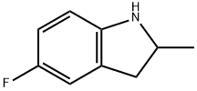 5-FLUORO-2,3-DIHYDRO-2-METHYL-1H-INDOLE 结构式