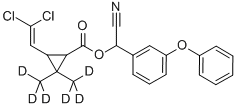氯氰菊酯 D6 结构式