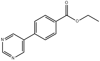 4-PYRIMIDIN-5-YL-BENZOIC ACID ETHYL ESTER 结构式