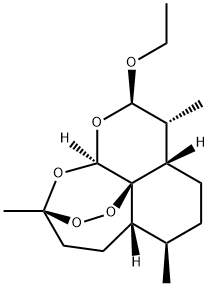 (3R,12aR)-3,6α,9β-Trimethyl-3β,12α-epoxy-3,4,5,5aα,6,7,8,8aα,9,10-decahydro-10α-ethoxypyrano[4,3-j]-1,2-benzodioxepin 结构式