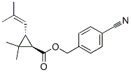 (1R,3R)-2,2-Dimethyl-3-(2-methyl-1-propenyl)cyclopropanecarboxylic acid (4-cyanophenyl)methyl ester 结构式