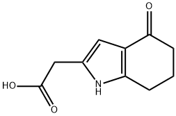 1H-Indole-2-acetic acid, 4,5,6,7-tetrahydro-4-oxo- 结构式