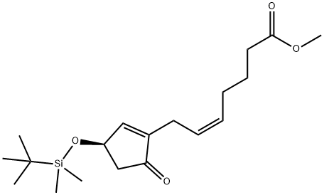 (5Z)-7-[(3R)-3-[(四氢-2H-吡喃-2-基)氧基]-1-环戊烯-1-基]-5-庚烯酸甲酯(...) 结构式