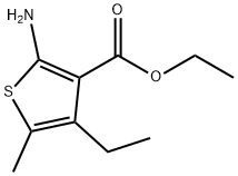 2-氨基-4-乙基-5-甲基噻吩-3-甲酸乙酯 结构式