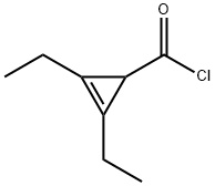 2-Cyclopropene-1-carbonyl chloride, 2,3-diethyl- (9CI) 结构式