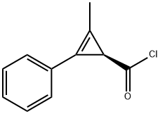 2-Cyclopropene-1-carbonylchloride,2-methyl-3-phenyl-,(R)-(9CI) 结构式