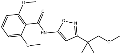 2,6-Dimethoxy-N-(3-(2-methoxy-1,1-dimethylethyl)-5-isoxazolyl)benzanam ide 结构式