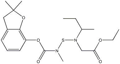 Glycine, N-(((((2,3-dihydro-2,2-dimethyl-7-benzofuranyl)oxy)carbonyl)m ethylamino)thio)-N-(1-methylpropyl)-, ethyl ester 结构式
