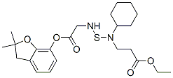 ethyl 3-[cyclohexyl-[(2,2-dimethyl-3H-benzofuran-7-yl)oxycarbonyl-meth yl-amino]sulfanyl-amino]propanoate 结构式