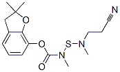 (2,2-dimethyl-3H-benzofuran-7-yl) N-(2-cyanoethyl-methyl-amino)sulfany l-N-methyl-carbamate 结构式