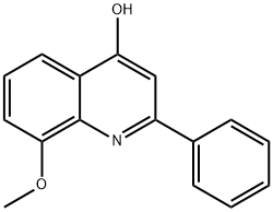 4-HYDROXY-8-METHOXY-2-PHENYLQUINOLINE 结构式