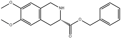 6,7-二甲氧基-1,2,3,4-四氢异喹啉-3-甲酸苄酯 结构式