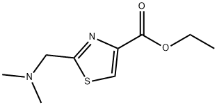 2-(二甲基氨基甲基)-4-噻唑羧酸乙酯 结构式