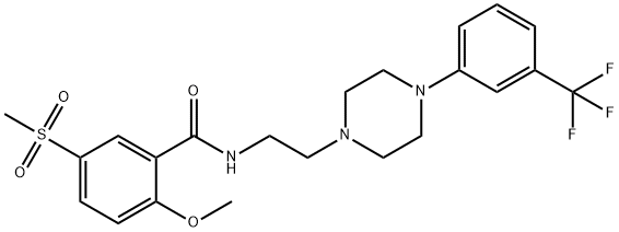 BENZAMIDE, 2-METHOXY-5-(METHYLSULFONYL)-N-(2-(4-(alpha,alpha,alpha-TRI FLUORO-m-T 结构式