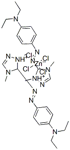 bis[5-[[4-(diethylamino)phenyl]azo]-1,4-dimethyl-1H-1,2,4-triazolium] tetrachlorozincate(2-)  结构式