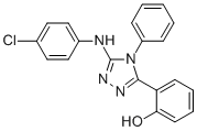 Phenol, 2-(5-((4-chlorophenyl)amino)-4-phenyl-4H-1,2,4-triazol-3-yl)- 结构式