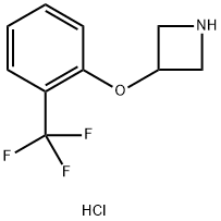 3-[2-(三氟甲基)苯氧基]氮杂环丁烷盐酸盐 结构式