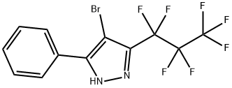 4-BROMO-3-(HEPTAFLUOROPROP-1-YL)-5-(PHENYL)PYRAZOLE 结构式