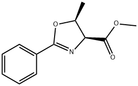 (4S,5S)-二氢-5-甲基-2-苯基-4-噁唑羧酸甲酯 结构式