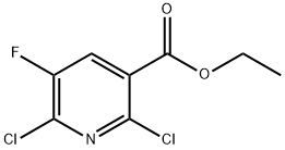 2,6-二氯-5-氟吡啶-3-羧酸乙酯 结构式
