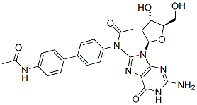 Guanosine, 8-(acetyl(4'-(acetylamino)(1,1'-biphenyl)-4-yl)amino)-2'-deoxy- 结构式