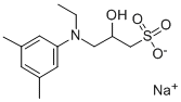 N-乙基-N-(2-羟基-3-磺丙基)-3,5-二甲基苯胺钠盐一水合物 结构式