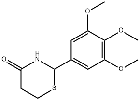 2-(3,4,5-Trimethoxyphenyl)-1,3-perhydrothiazine-4-one 结构式