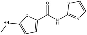 2-Furancarboxamide,  5-(methylamino)-N-2-thiazolyl- 结构式