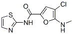 2-Furancarboxamide,  4-chloro-5-(methylamino)-N-2-thiazolyl- 结构式