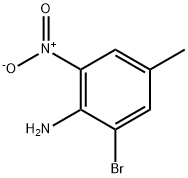 2-溴-4-甲基-6-硝基苯胺 结构式