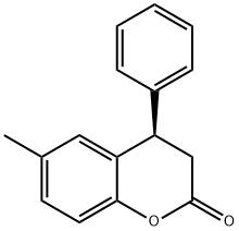 (4R)-6-甲基-4-苯基色满-2-酮 结构式