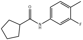 Cyclopentanecarboxamide, N-(3-fluoro-4-methylphenyl)- (9CI) 结构式