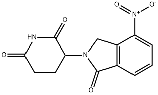 3-(4-硝基-1-氧代-1,3-二氢异吲哚-2-基)哌啶-2,6-二酮 结构式