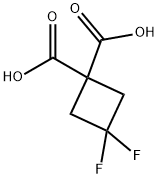 3,3-DIFLUORO-CYCLOBUTANE-1,1-DICARBOXYLIC ACID 结构式