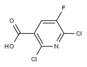 2,6-二氯-5-氟烟酸 结构式