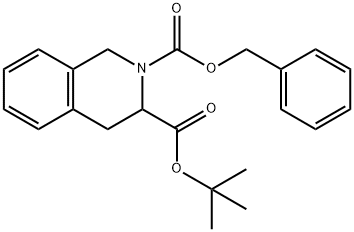 2,3(1H)-Isoquinolinedicarboxylic acid, 3,4-dihydro-, 2-(phenylMethyl) 3-(1,1-diMethylethyl) ester 结构式