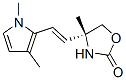2-Oxazolidinone,4-[2-(1,3-dimethyl-1H-pyrrol-2-yl)ethenyl]-4-methyl-,(4R)-(9CI) 结构式