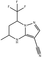 5-甲基-7-(三氟甲基)-4,5,6,7-四氢吡唑并[1,5-A]嘧啶-3-甲腈 结构式