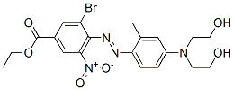 ethyl 4-[[4-[bis(2-hydroxyethyl)amino]-2-tolyl]azo]-3-bromo-5-nitrobenzoate 结构式