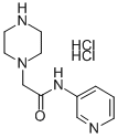 PIPERAZINOACETICACID-(3-AMINOPYRIDINE)-AMID DIHYDROCHLORIDE 结构式