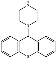 1-(9-噻吨氧)哌嗪 结构式