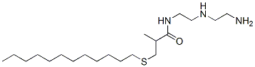 N-[2[(2-氨乙基)氨]乙基]-3-(十二碳硫)-2-甲基-丙酰胺 结构式