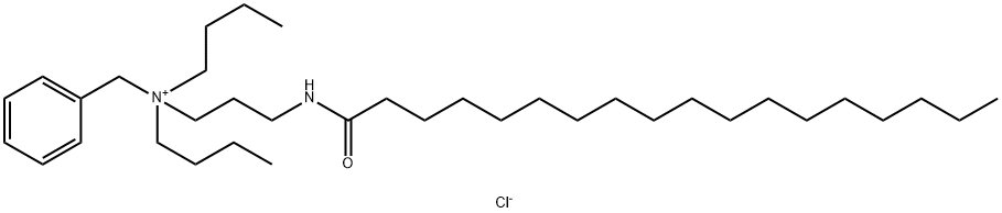 苄基二丁基[3-[(十八烷酰基)氨基]丙基]氯化铵 结构式