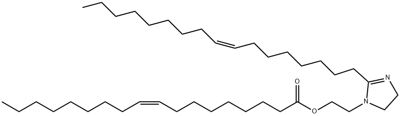 (Z)-9-烯-十八酸2-[2-(8-十七烯基)-4,5-二氢-1H-1-咪唑基]乙基酯 结构式